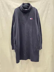 ほぼ新品) Tommy Hilfiger (トミーヒルフィガー) Tommy Jeans (トミー ジーンズ) タートルネック ONE PIECE (ワンピース) ブラック 66