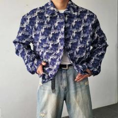 80s vintage】リバーシブル ジップブルゾン 短丈 チンストラップ付き
