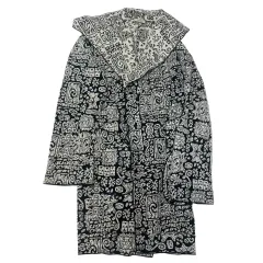 Celine セリーヌ ブラック＆ホワイト ジャカード ニットコート 36 Sizeのサムネイル