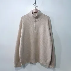 FW新作) ネズ タートルネック ハーフジップ ニット 6color L XL
