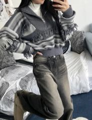 新品タグ付きグラムリップスWashed リブ フロントZip フーディー
