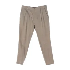 COS ウール99% ピンタック ストレッチ スラックス パンツ ズボン ベージュのサムネイル