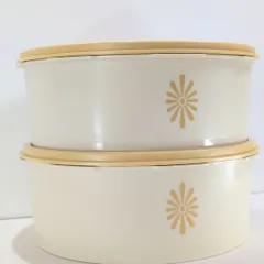 タッパーウェア Tupperware ジュビリー Jubilee クイックシール 保存容器 オールドタッパーウェア 昭和レトロ キャニスター ケース 2点のサムネイル