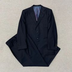 リネンスーツ ネイビー サスペンダーボタン A6 - メルカリ
