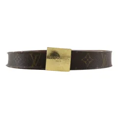 【LOUIS VUITTON】ルイ・ヴィトン サンチュール　キャレ M6801 モノグラムキャンバス×金メッキ LB1001 メンズ ベルト LOUIS VUITTON】ルイ・ヴィトン サンチュール キャレ M6801 モノグラム