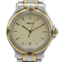 【GUCCI】グッチ 9040M ステンレススチール クオーツ アナログ表示 メンズ アイボリー文字盤 腕時計 GUCCI】グッチ 9040M ステンレススチール クオーツ アナログ表示