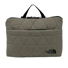 THE NORTH FACE(ノースフェイス) ハンドバッグ ジオフェイスポーチ NM32356 カーキ×黒 エンボス加工