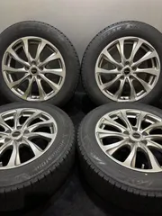 ★215/60R17 BRIDGESTONE/VRX3 23年製 BALMINUM 17インチ 7J +45 114.3 5H スタッドレス 4本 エスティマ カローラクロス (南8-M78)