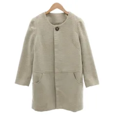 ロペピクニック ROPE Picnic ノーカラー コート 比翼 起毛 38 グレー /MG