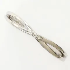 カナルヨンドシー canal4℃ K10WG リング・指輪 11号 ダイヤモンド 総重量約1.6g ジュエリー