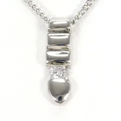K18WG ネックレス ダイヤモンド 0.028ct 総重量約1.7g 約40cm ジュエリー