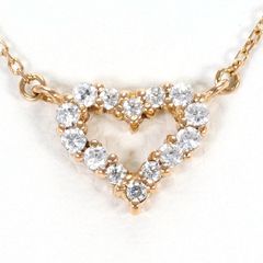 K10PG 0.1ct ダイアモンドネックレス ミステリーセッティング - メルカリ