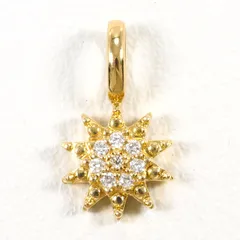 スタージュエリー STAR JEWELRY K18YG ペンダントトップ ダイヤモンド 0.03ct 総重量約0.8g ジュエリー