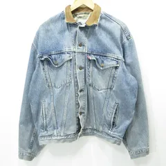 【三重本店】 中古 Levi's | リーバイス レザー襟デニムジャケット 90's Gジャン 75520 ブルー サイズ：L 【93】