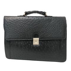 未使用　JRA公認　オーストリッチ ブリーフケース A4 ビジネス　ブラック 新品 JRA】オーストリッチ 本革 ビジネスバッグ ブリーフケース 黒 A4
