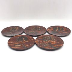 昭和】樺細工 銘々皿5枚セット 蓮の葉デザイン【中古品】 - メルカリ