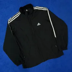 アディダス ブラック ウィンドブレーカー track Jaket