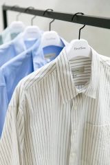 2着セット 鎌倉シャツ ストライプ ブルー ビジネスシャツ 39 41 tall
