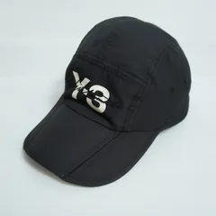 正規 Y-3ワイスリー YOHJI YAMAMOTO ヨウジヤマモト adidas FOLDABLE CAP DT0888 ロゴプリントキャップ 帽子 黒 ブラック 2469Q★2