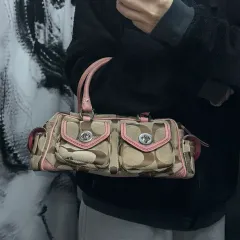 COACH ピンク シグネチャー トートバッグ