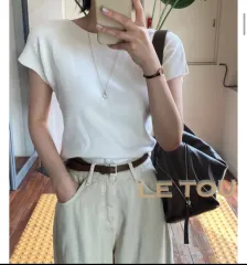 ボートネック半袖ニット