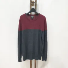 (JJ28188)DKNY メンズ メリノ ウール セーター ニット Mのサムネイル