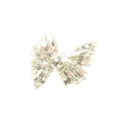 美品 FOXEY BOUTIQUE フォクシー ブローチ 白 シルバー リボン レディース AN3183 のサムネイル