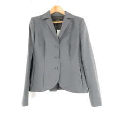 美品 Brooks Brothers ブルックスブラザーズ テーラードジャケット 2 S～Mサイズ相当 ウール他 ブレザー 肩パット ブルーグレー レディース AD1815A66 のサムネイル