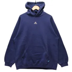 ADIDAS アディダス TEAM 刺繍 ロゴ スウェット パーカー フード紐欠損 パープル サイズ L 正規品 / 52003