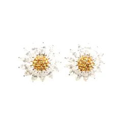 美品 FOXEY BOUTIQUE フォクシー イヤリング イエロー 花 レディース AN3208 