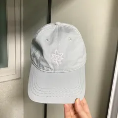 刺繍ロゴ ベースボールキャップ 帽子 ウール グレー ヴィンテージ