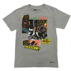 USA製☆BAIT×スターウォーズ Tシャツ M コミック柄 ハンソロ チューバッカ ベイト グレー STAR WARS 両面プリントのサムネイル