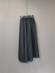 ウエストゴム 꼬불꼬불LINE シースルースカート ロング