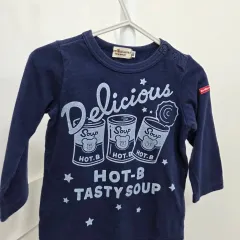 日本 80 ミッキーハウス HOT Face the Sun ビスケット 長袖Tシャツ