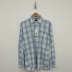 トミーヒルフィガー ブルー CHECK 長袖 シャツ