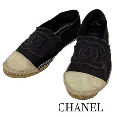 CHANELシャネル ココマーク エスパドリーユスニーカー アイボリー