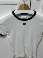 Courreges クレージュ リボン カットアウト Tシャツ ホワイト XS 