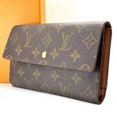 【時を重ねた余韻】　LOUIS VUITTON　三つ折り財布 モノグラム インターナショナル 長財布　ブラウン