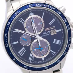 ☆美品 SEIKO セイコー クロノグラフ ANAコラボ V172-0AY0 ソーラーQZ