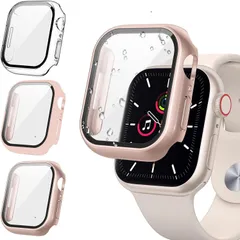 【3個入り】FALSAD Apple Watch カバー 46mm/42mm/44mm/40mm/45mm/41mm 対応アップルウォッチSe3/Se2/Se/Series11/10/9/8/7/6/5/4 (40mm クリア/ピンク/ローズ)