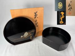 ほぼ未使用 茶道具 能登輪島塗春秋蒔絵 おもてなし揃木製黒塗 大雅堂 布着本堅地 ほぼ未使用 茶道具 能登輪島塗春秋蒔絵 おもてなし揃木製黒塗 大雅堂