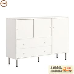 引取限定】大川家具 岡家具工業 サイドボード 幅162cm ガラス扉 重厚感