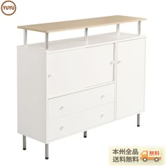 引取限定】大川家具 岡家具工業 サイドボード 幅162cm ガラス扉 重厚感