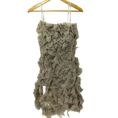 タダシショウジ TADASHI SHOJI USA製 シルク100 フリル ドレス キャミワンピース レディース JPN：2 のサムネイル