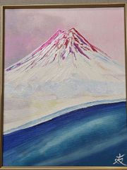 風水開運色紙＊煌めき薄紅逆さ清富士 美しい日本の風景 桜門出
