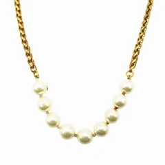 CHANEL シャネル ヴィンテージ 94P パール ゴールド ロングチェーン ネックレス レディース 【中古】 /TNT