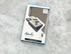 iPhone 14 Pro 軽量・背面クリアフラップケース 「Amake」 グレージュ mst-70040　【J】