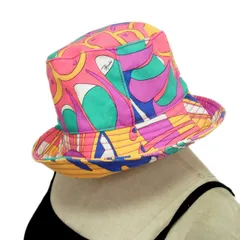 ◇Emilio Pucci 72GF02 バケットハット プッチ柄 プリント キルティング 帽子 エミリオプッチ レディースイたイタリア製のサムネイル