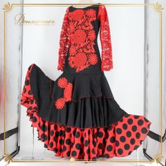 ★新品★スペイン生地◆フラメンコ衣装＊ツーピース ☆新品☆スペイン生地◇フラメンコ衣装＊ツーピース - メルカリ