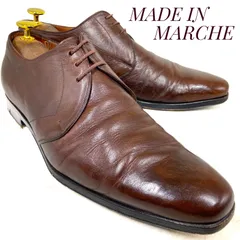 SILVANO LATTANZI シルバノラッタンジ  MADE IN MARCHE メイドインマルケ プレーントゥ 茶 ブラウン 約25cm　革靴 ビジネスシューズ ドレス カジュアル 本革 本皮 メンズ